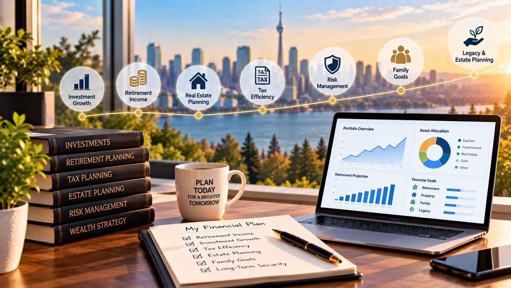 Financial Planning at Sunset